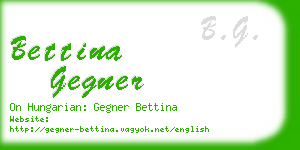bettina gegner business card